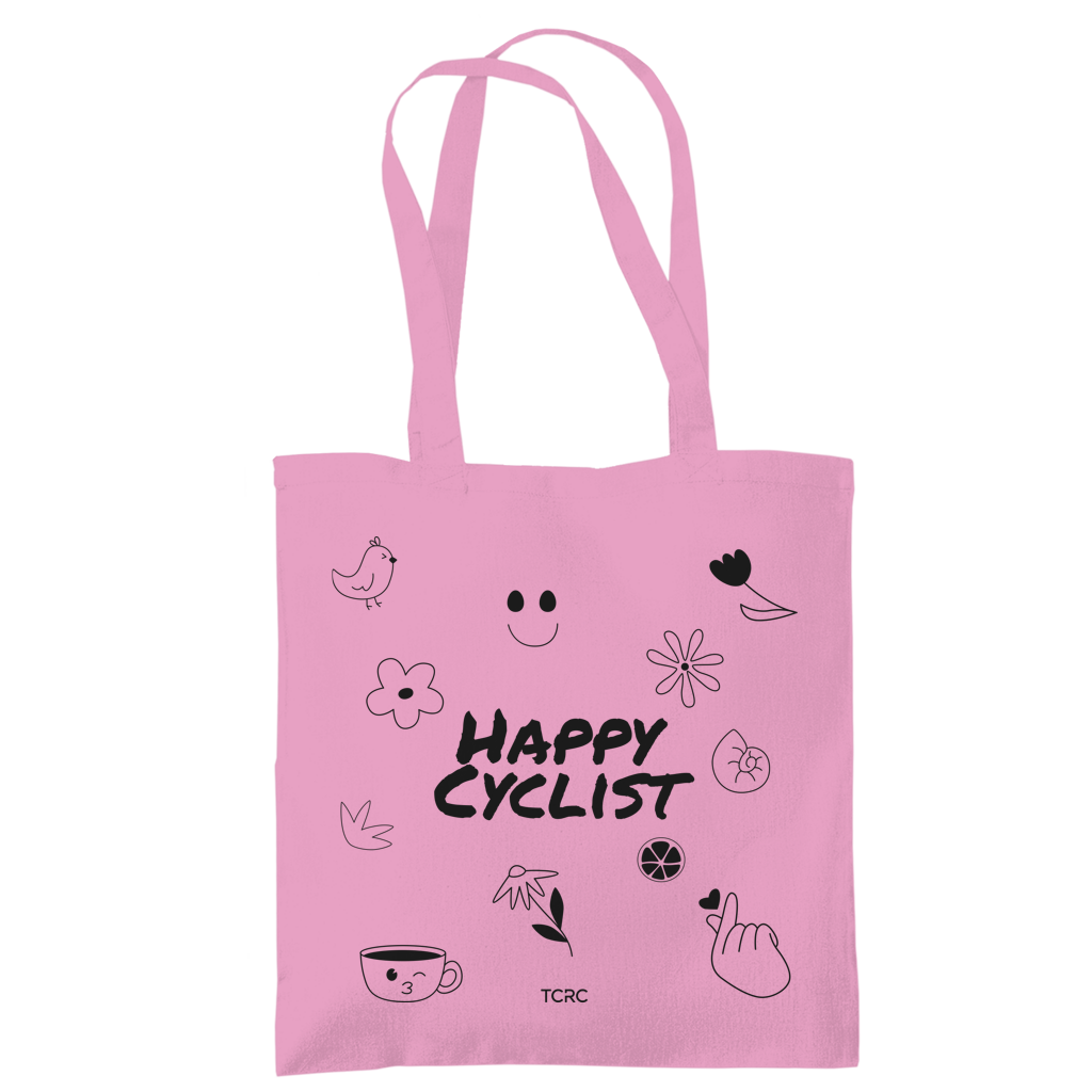 Jute Beutel Happy Cyclist