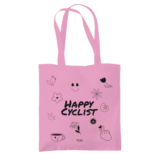 Jute Beutel Happy Cyclist