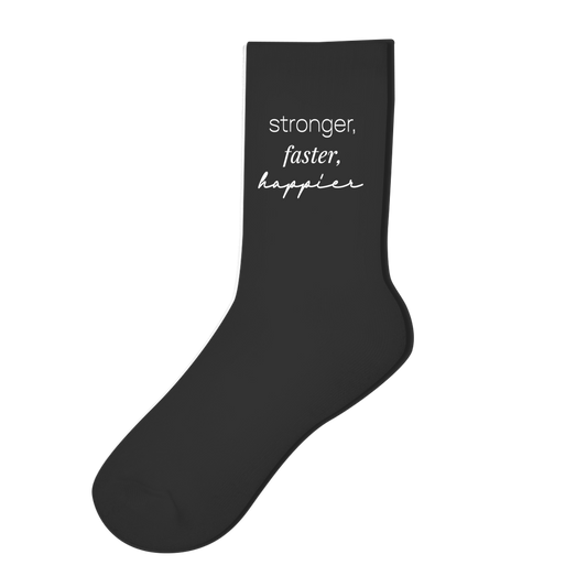 Stronger, Faster, Happier Crew Socks